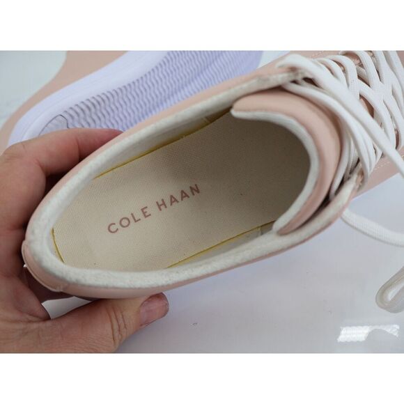 Cole Haan Women's Grand Crosscourt Sneaker Size 7 Nude Beige Lace Up Leather - Picture 10 of 13